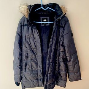 Grey Black Winter Coat